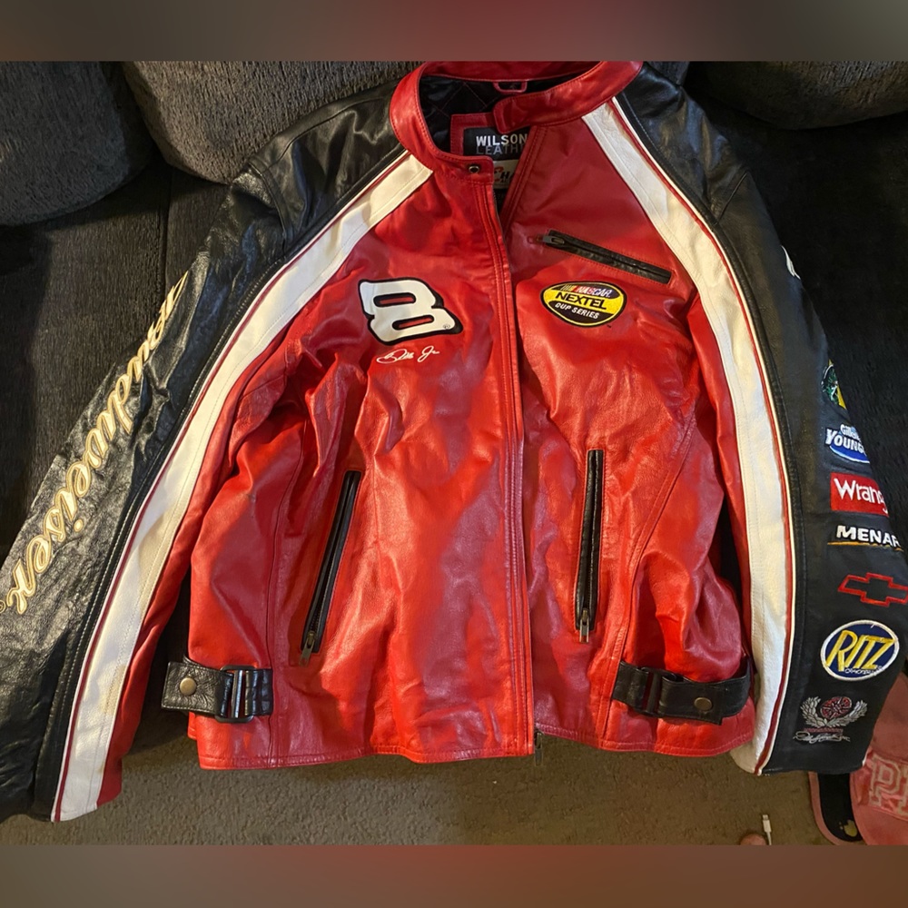 Budweiser leather sports jacket, Dale Earnhardt Jr. XXL
